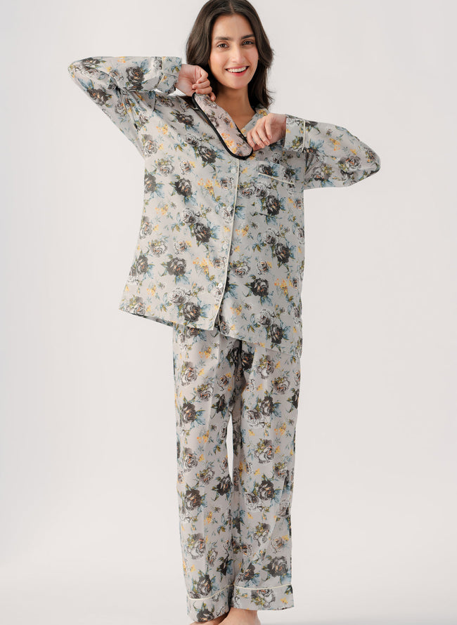 Night Dress Poly Rayon Weightless Fabric Pajama Set